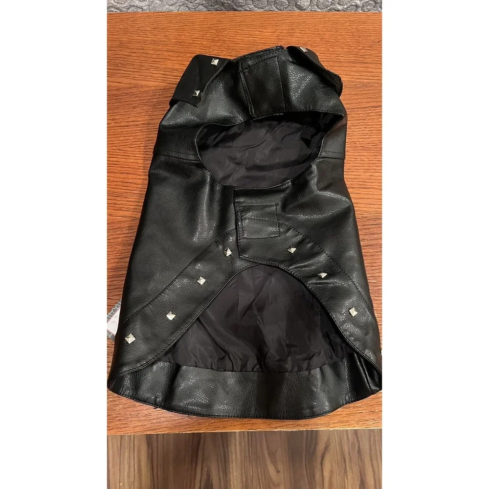 Biker outfit for Dogs TUCKER & ACE Black Motorcycle Skull Jacket M Halloween